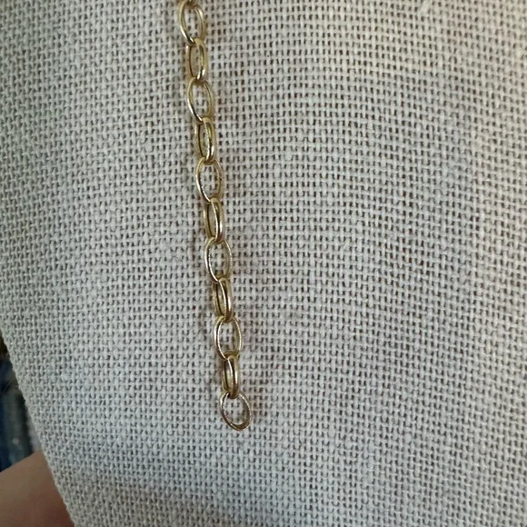14K GOLD OVAL CHAIN CONNECTOR NECKLACE - does not include infinity connector - Picture 6 of 7